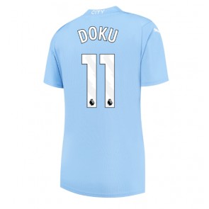 Manchester City Jeremy Doku #11 Domaci Dres za Ženska 2023-24 Kratak Rukavima